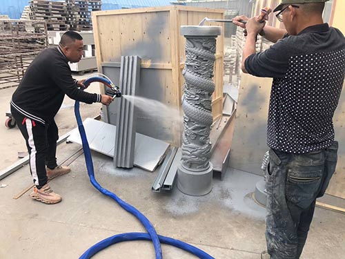 泡沫雕塑上面噴聚脲結實嗎 液壓聚脲噴涂機(圖1) 泡沫雕塑上面噴聚脲結實嗎 液壓聚脲噴涂機